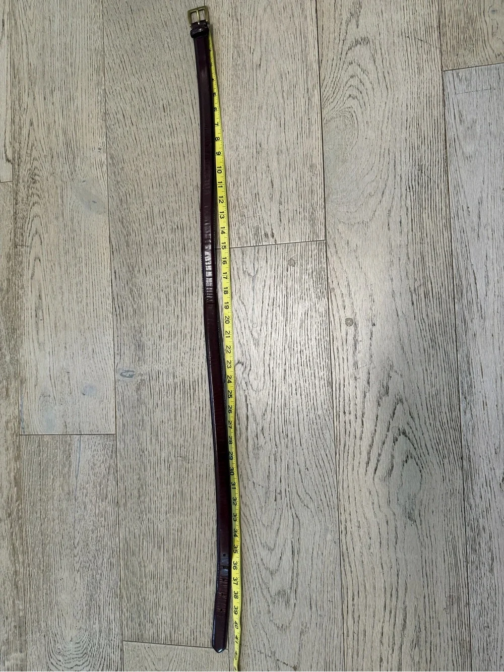 Vintage Coach Leather Belt Burgundy Oxblood Brass Buckle Size 36